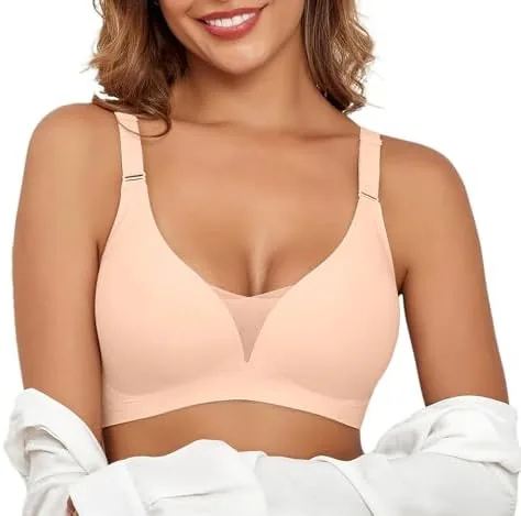 xcutting wireless mesh seamless everyday bras no underwirenude m